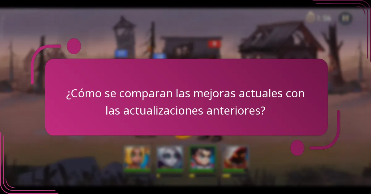 ¿Cómo se comparan las mejoras actuales con las actualizaciones anteriores?