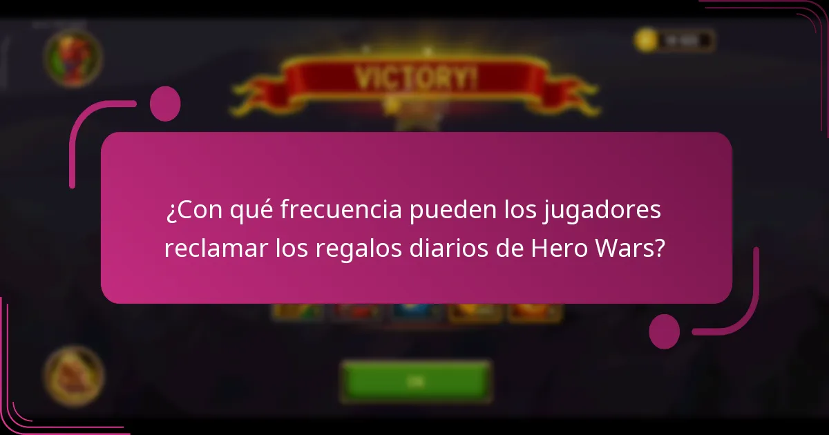 ¿Con qué frecuencia pueden los jugadores reclamar los regalos diarios de Hero Wars?