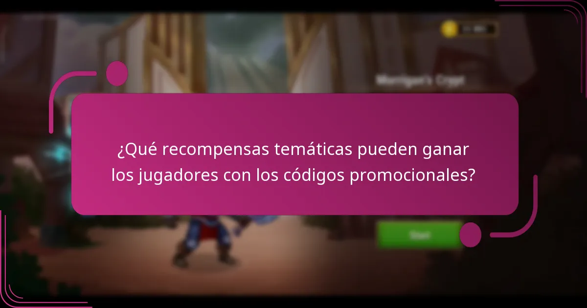 ¿Qué recompensas temáticas pueden ganar los jugadores con los códigos promocionales?